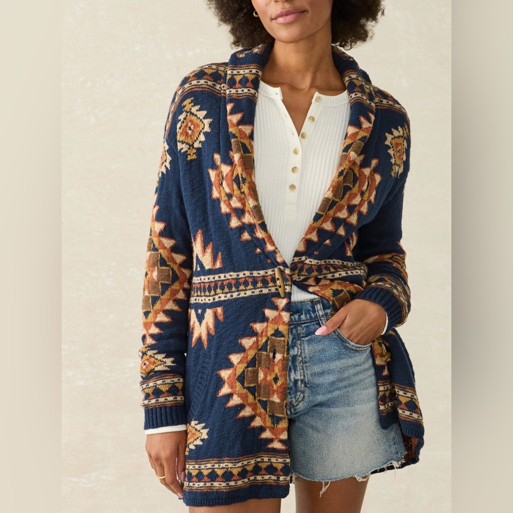 FAHERTY B.YELLOWTAIL Lodge Cardigan - Picture 4 of 12
